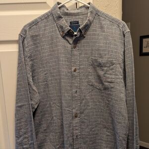 Prana Men's Slim Fit Organic Cotton Light Flannel Shirt Sz Lg